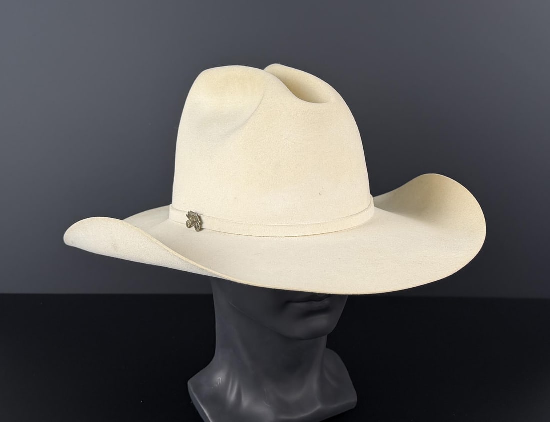 Resistol White Luskey Gold Montana Cowboy Hat (1 of 13)