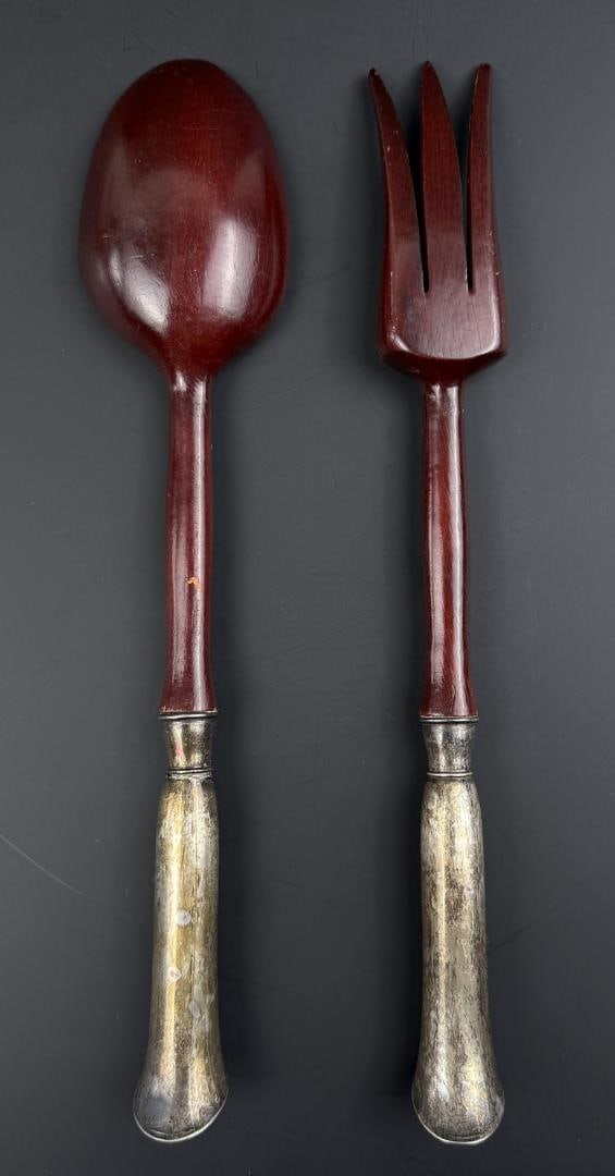 Sterling Silver Handled Salad Serving Set - 2
