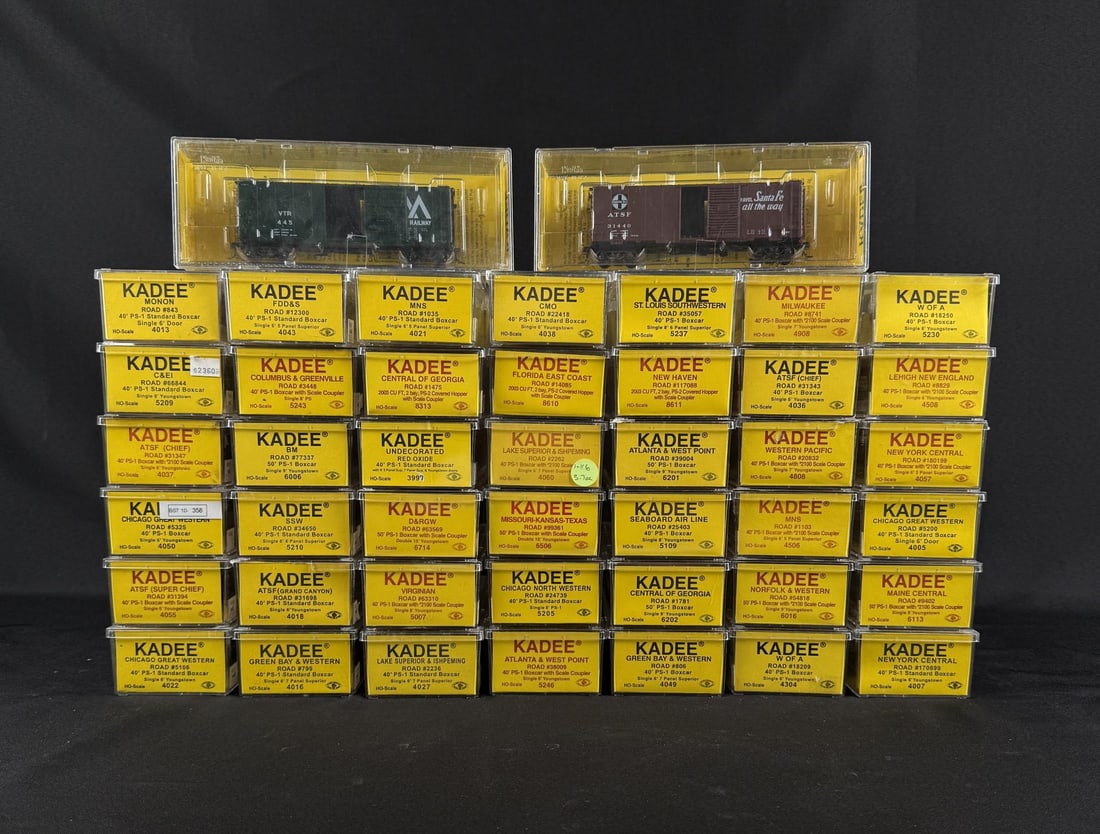Collection of Kadee Boxcars: 44 Total.