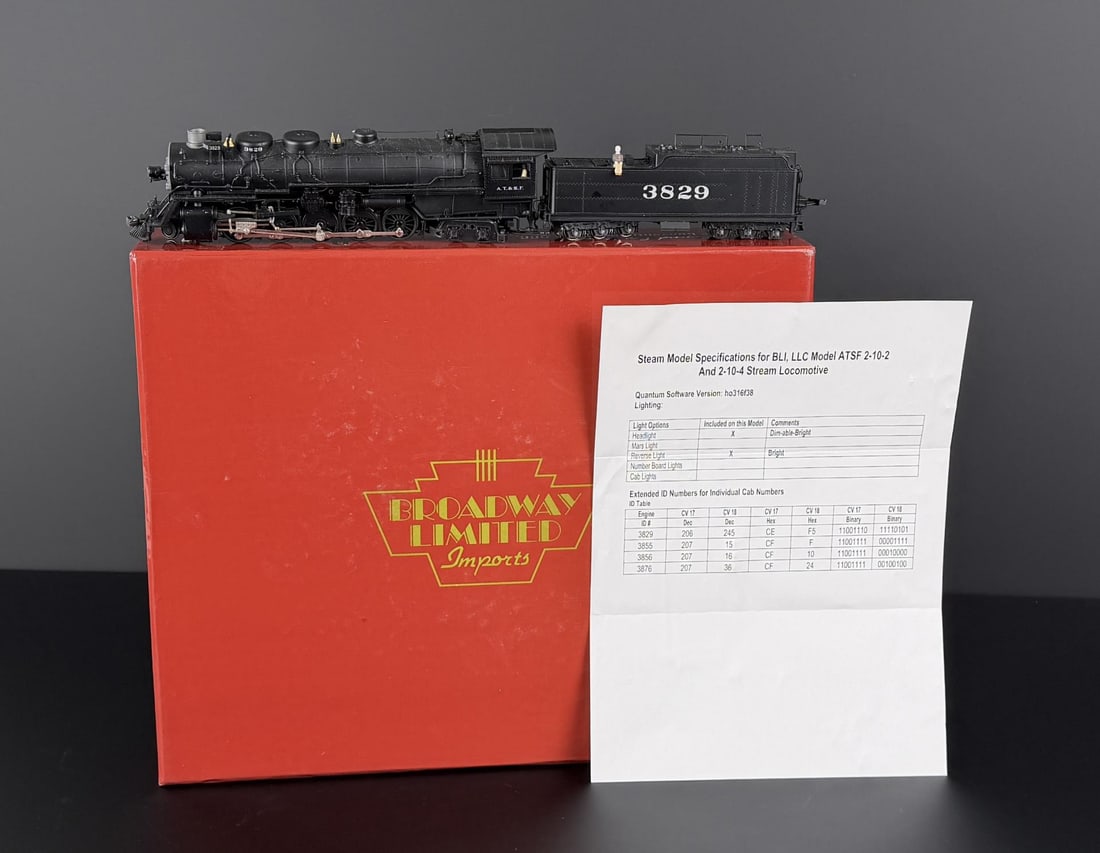 Broadway Limited 85 2-10-4 AT&SF Locomotive: Unlettered