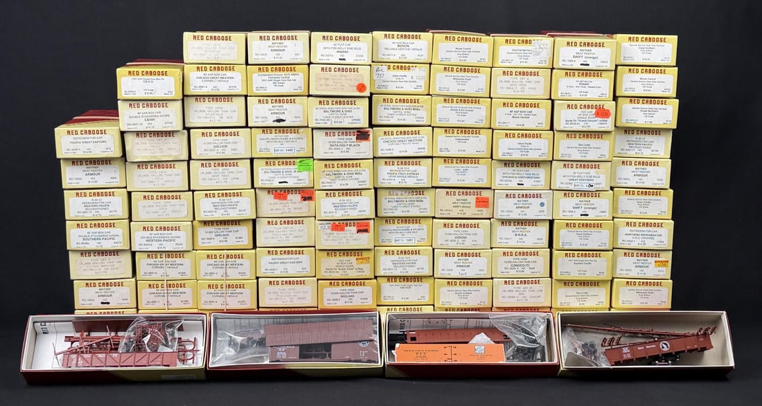 Collection of Red Caboose Boxcar Models: Lot of 100