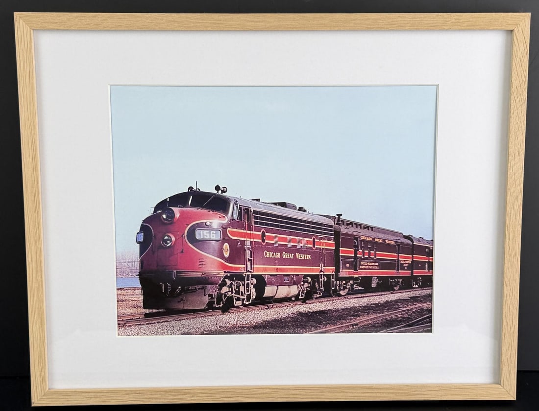 Chicago Great Western Photo: 11 3/4" by 14 5/8" framed.