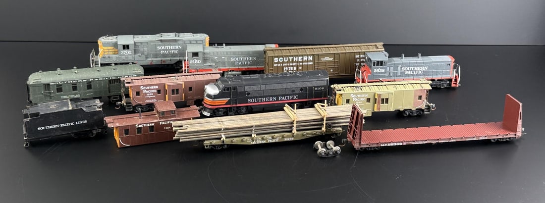 Collection of HO Scale Locomotives and Cars (1 of 12)
