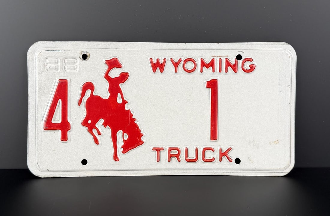 1988 Mike Sullivan Wyoming Governor License Plate (1 of 3)