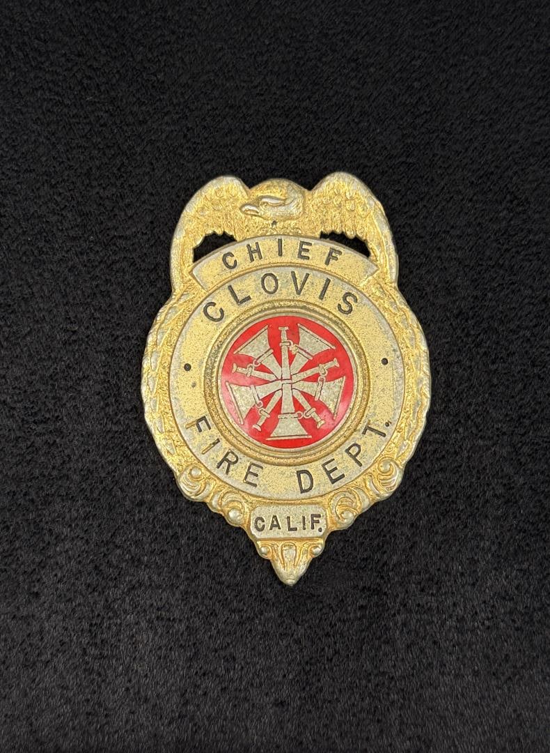 Clovis California Fire Department Chief Badge (1 of 3)