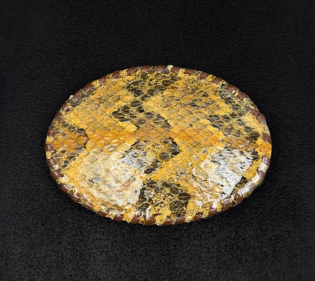 Rattlesnake Snakeskin Belt Buckle (1 of 3)