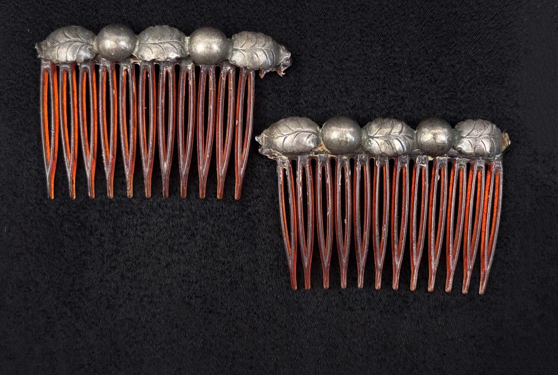 Taxco Mexico Sterling Silver Hair Combs (1 of 4)
