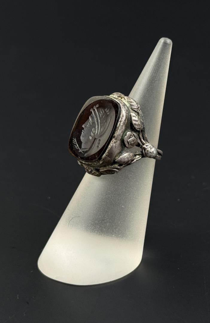 Sterling Silver Roman Soldier Intaglio Ring (1 of 5)
