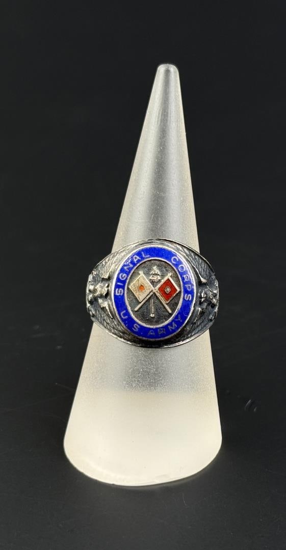 WW2 Sterling Silver US Army Signal Corps (1 of 6)
