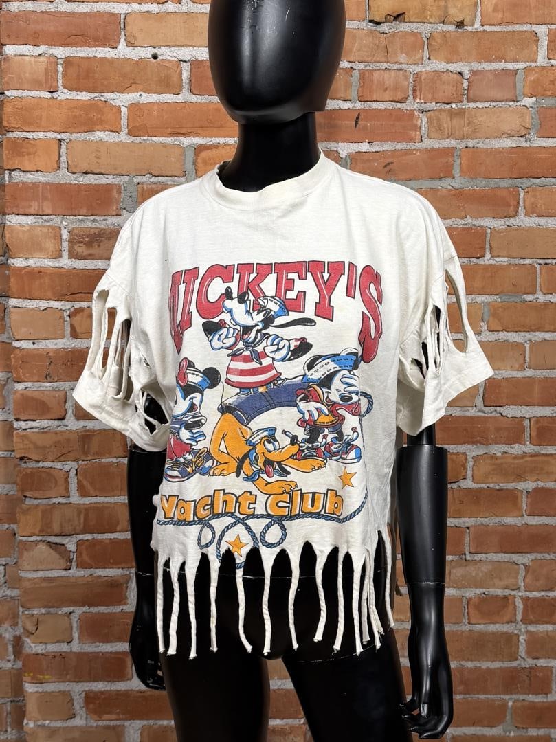 Vintage Mickey Mouse Yacht Club Distressed T Shirt (1 of 5)