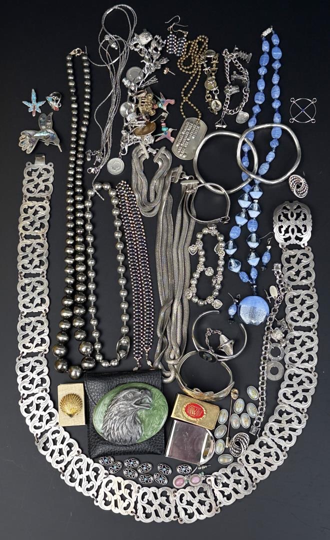 Collection of Costume Jewelry Findings: Sold as is. 2 lbs 13 oz.