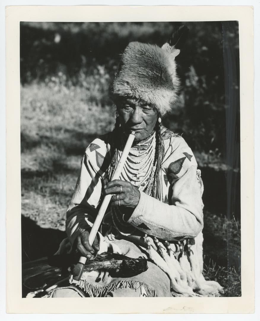 Bird Rattler Blackfoot Indian Montana Photo: 8 1/4" by 10 1/4".