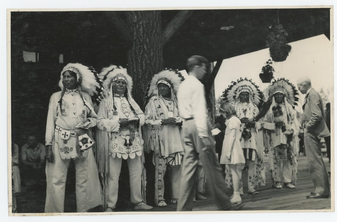 Blackfeet Indians Glacier Park Montana Photo: 6 1/4" by 9 3/4".