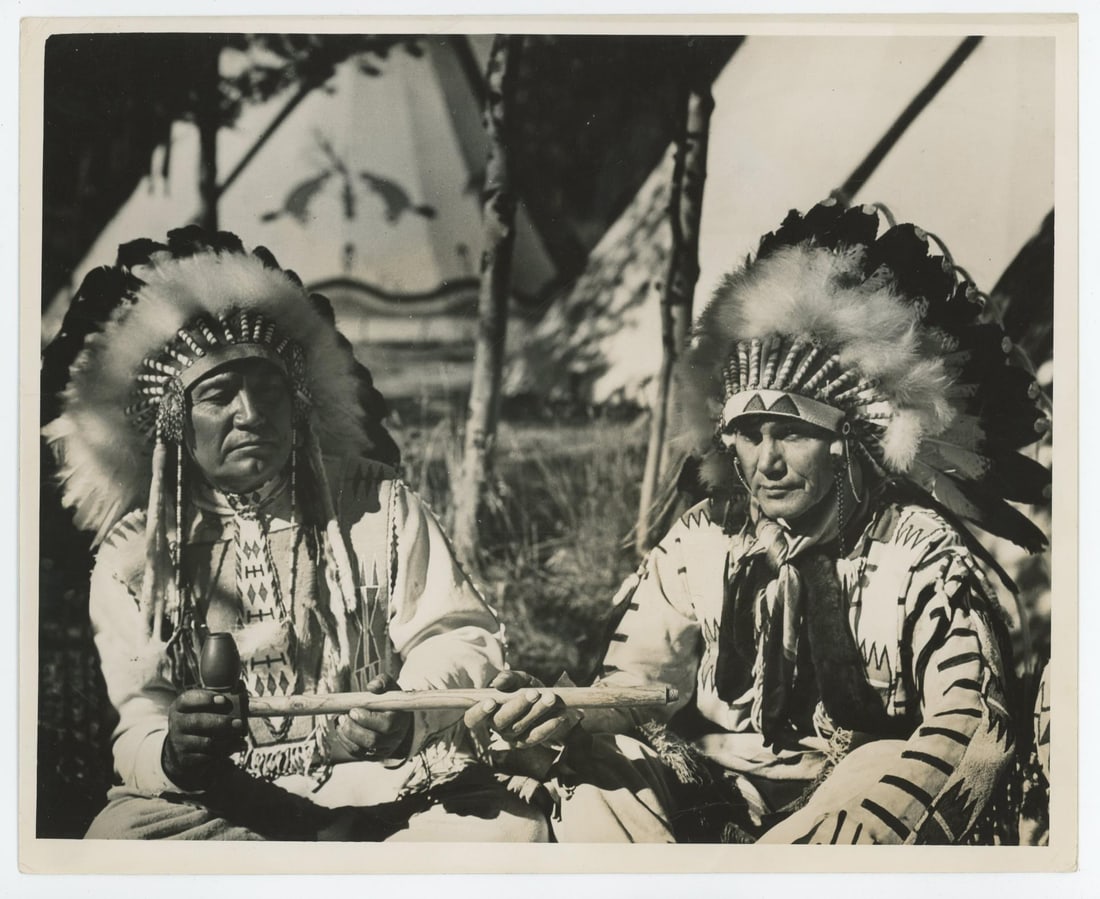 Andrew Kelley Blackfoot Indian Pipe Smokers Photo: Title is The Pipe Smokers. Blackfeet Indian Reservation Montana. 8" by 10"