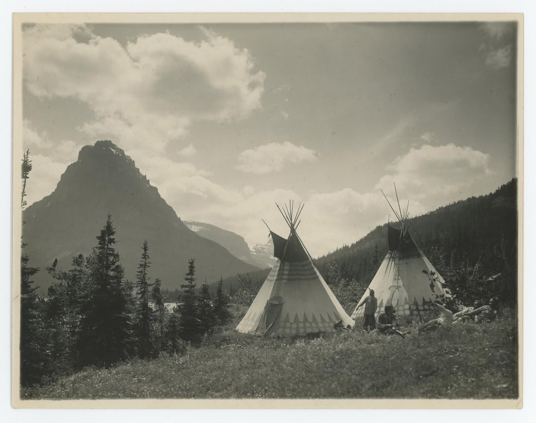 Glacier Park Montana Blackfoot Indian Photo: 6 1/2" by 8 1/2"