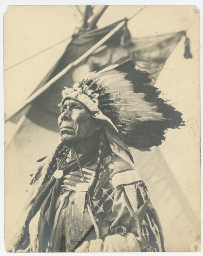 Blackfoot Indian Chief Three Bears Montana Photo: 8" by 10".