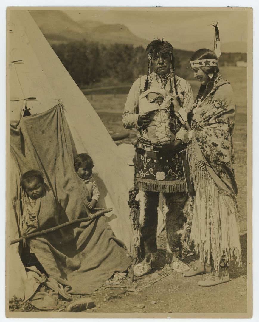 Wolf Robe Montana Blackfoot Indian Photo: 8" by 10".
