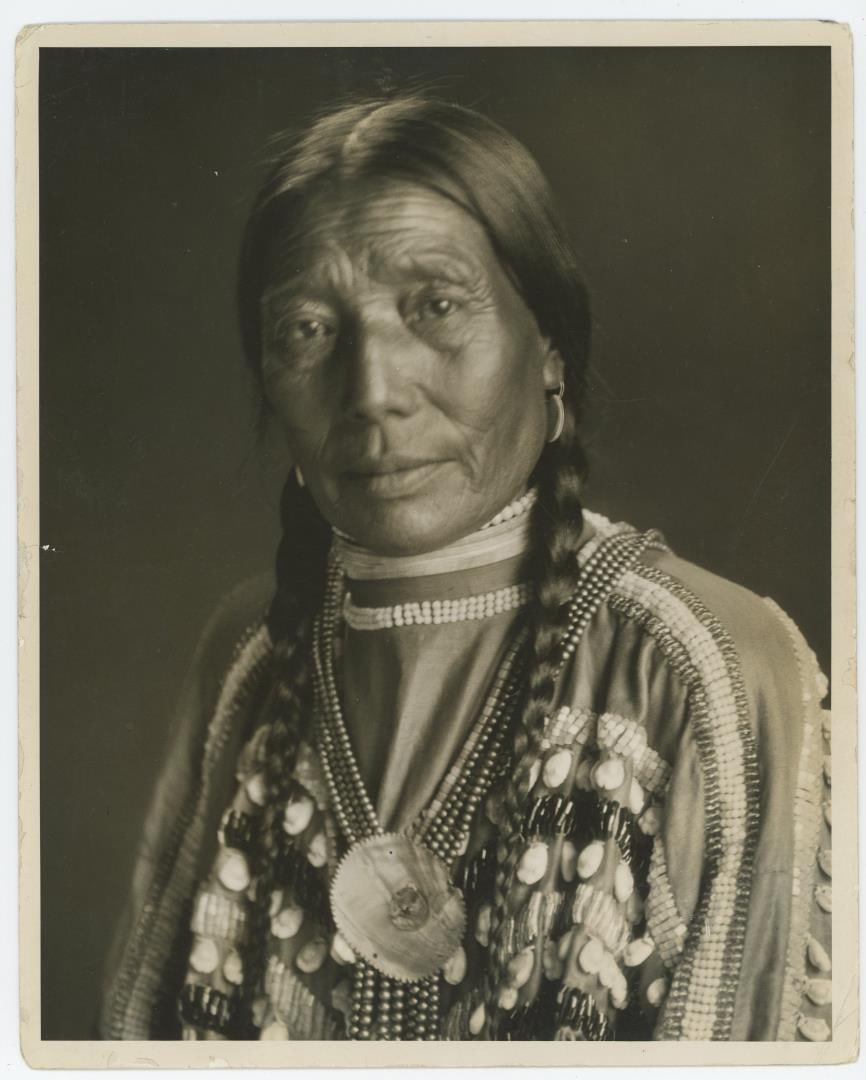 Mrs Little Plume Montana Blackfoot Indian Photo (1 of 3)