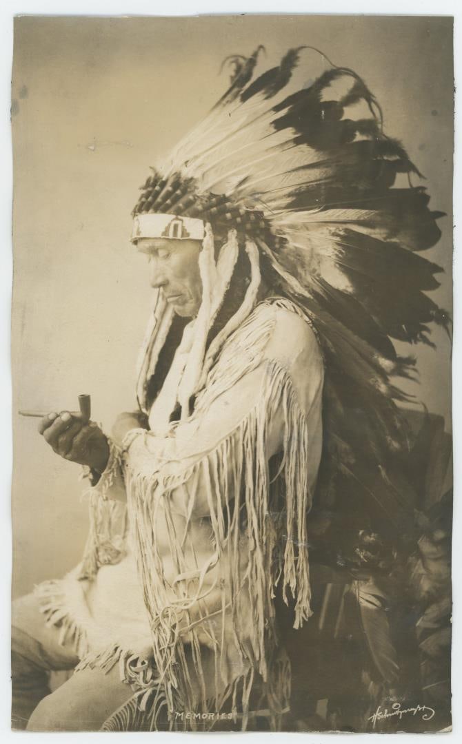 Herman Schnitzmeyer Montana Indian Photo Koostata: 6" by 10"