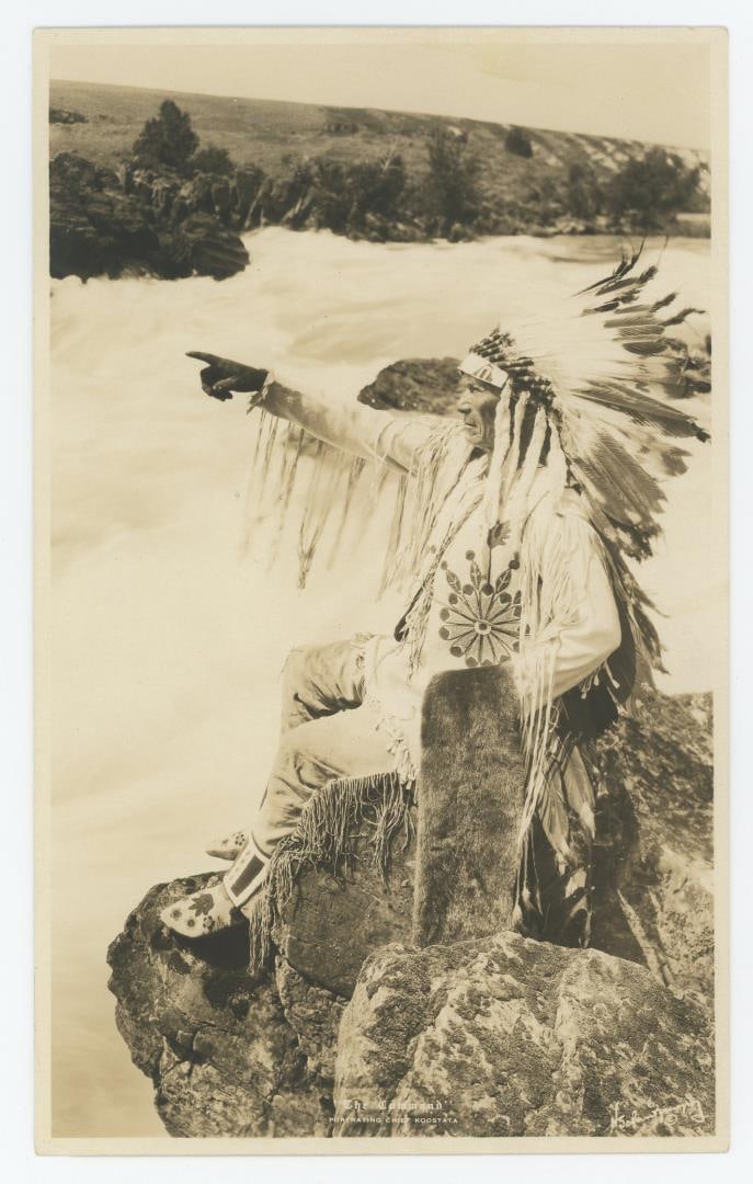 Herman Schnitzmeyer Montana Indian Photo Koostata: 6 1/2" by 10 1/2"