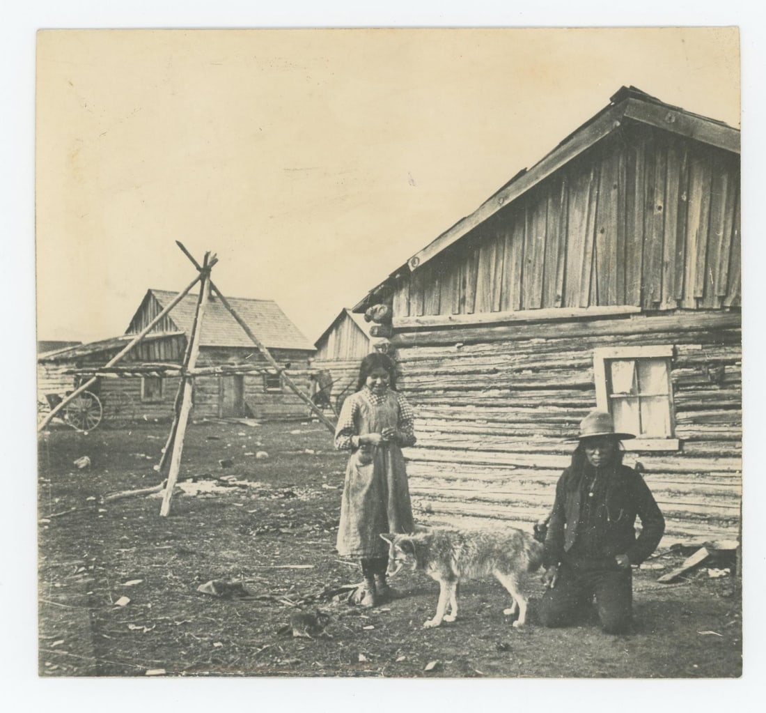 Kitten and Coyote Montana Flathead Indian Photo (1 of 3)