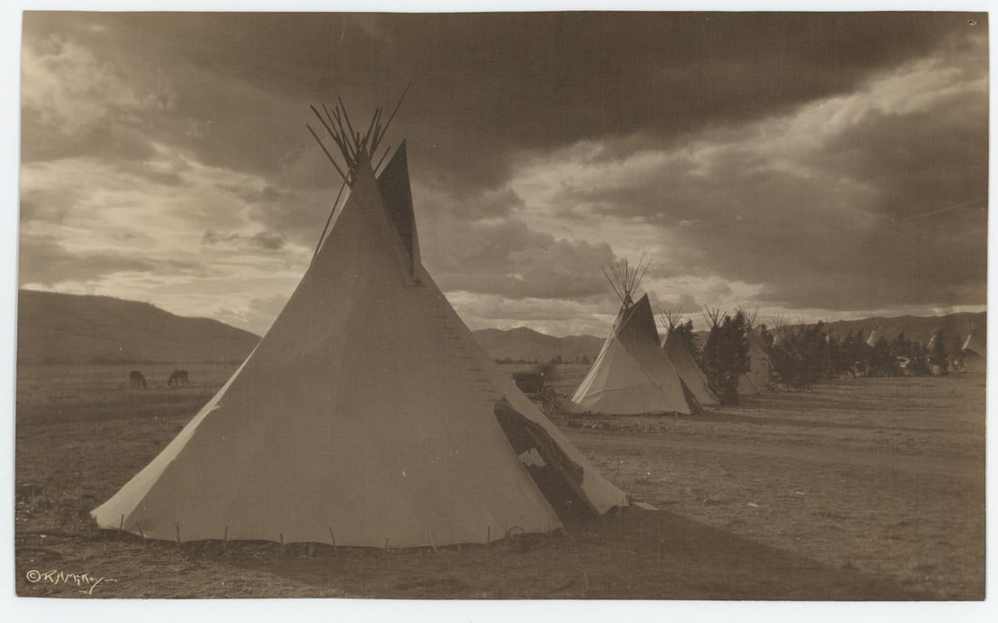 Flathead Indian Reservation Montana Mckay Photo: 6 1/2" by 10 1/2" Rollin H. McKay was a Missoula, Montana, photographer during the first half of the twentieth century. His extensive collection of images documents western Montana at this time, espec