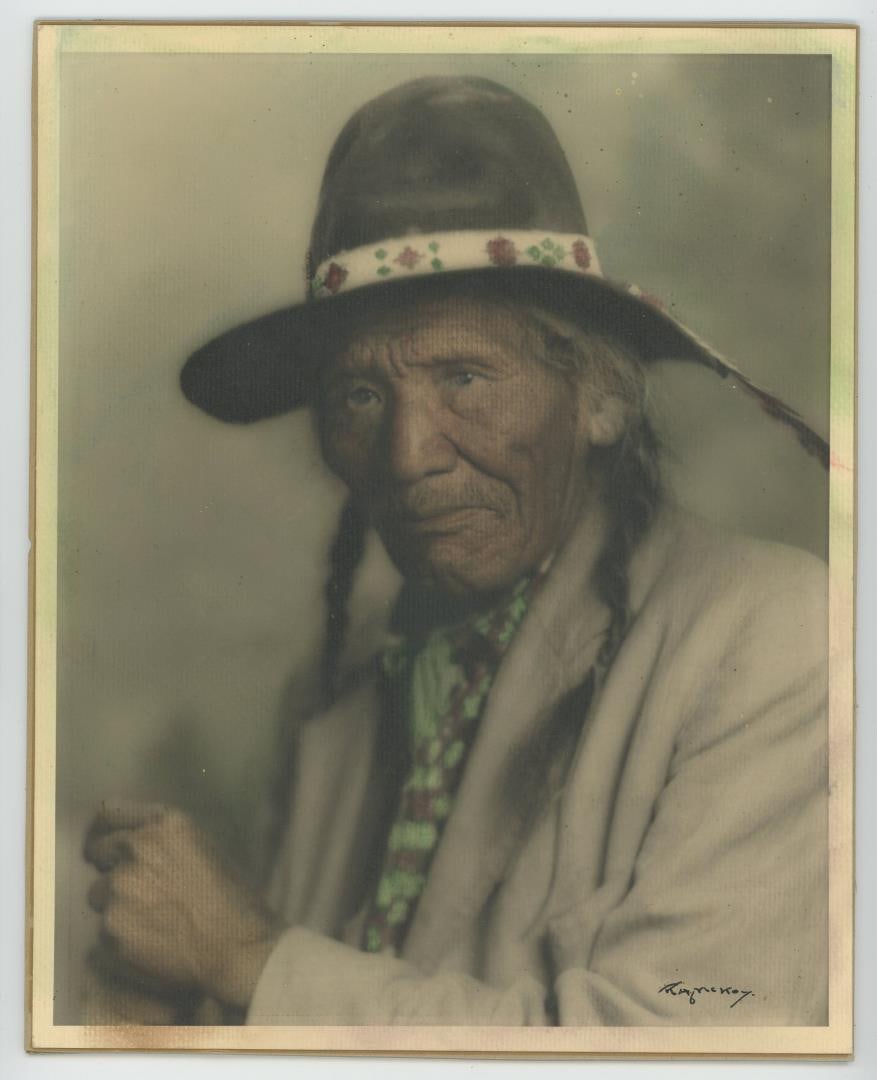 Sam Resurrection Mckay Montana Indian Photo: 8" by 10" Rollin H. McKay was a Missoula, Montana, photographer during the first half of the twentieth century. His extensive collection of images documents western Montana at this time, especially Mi