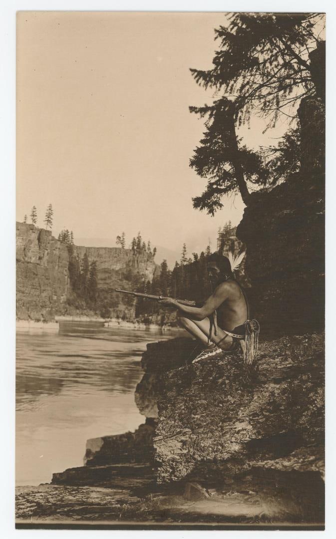 Sam Resurrection Mckay Montana Indian Photo: 6" by 10" Rollin H. McKay was a Missoula, Montana, photographer during the first half of the twentieth century. His extensive collection of images documents western Montana at this time, especially Mi