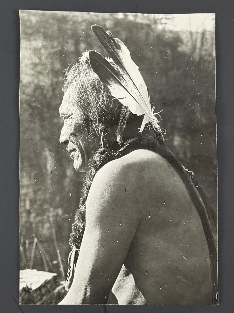 Sam Resurrection Mckay Montana Indian Photo: 3 1/2" by 5 1/4" Rollin H. McKay was a Missoula, Montana, photographer during the first half of the twentieth century. His extensive collection of images documents western Montana at this time, especi