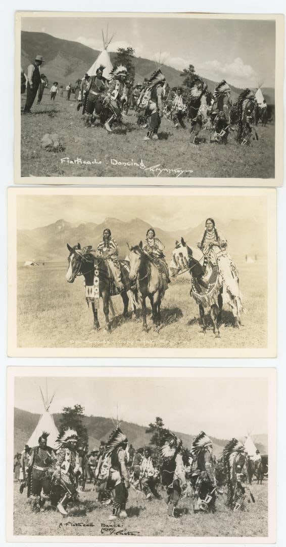 Flathead Indians Montana RPPC Postcards (1 of 3)