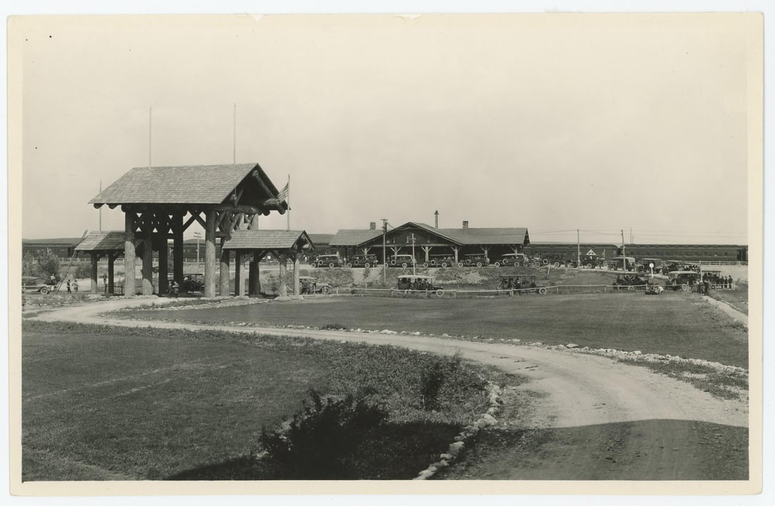 Glacier National Park Montana Depot & Arch Photo: Photographer is TJ Hileman. 7" by 10 1/2"