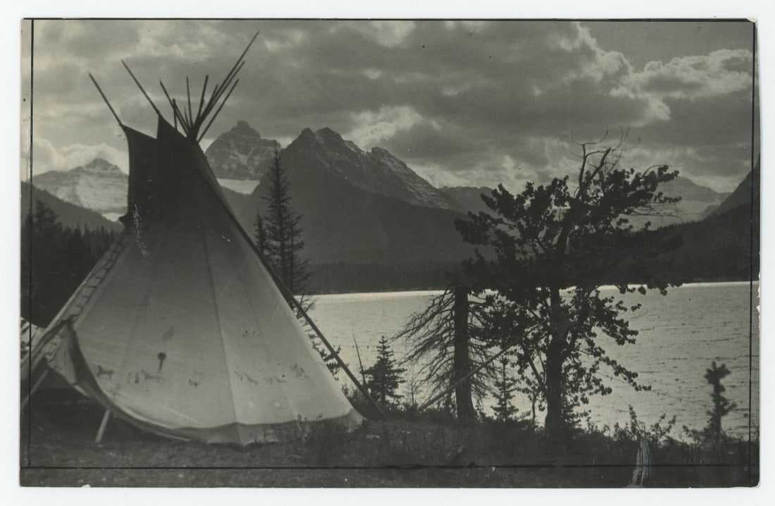 Red Eagle Lake Glacier Park Montana Indian Photo: Photographer is TJ Hileman. 6 1/2" by 10 1/2"