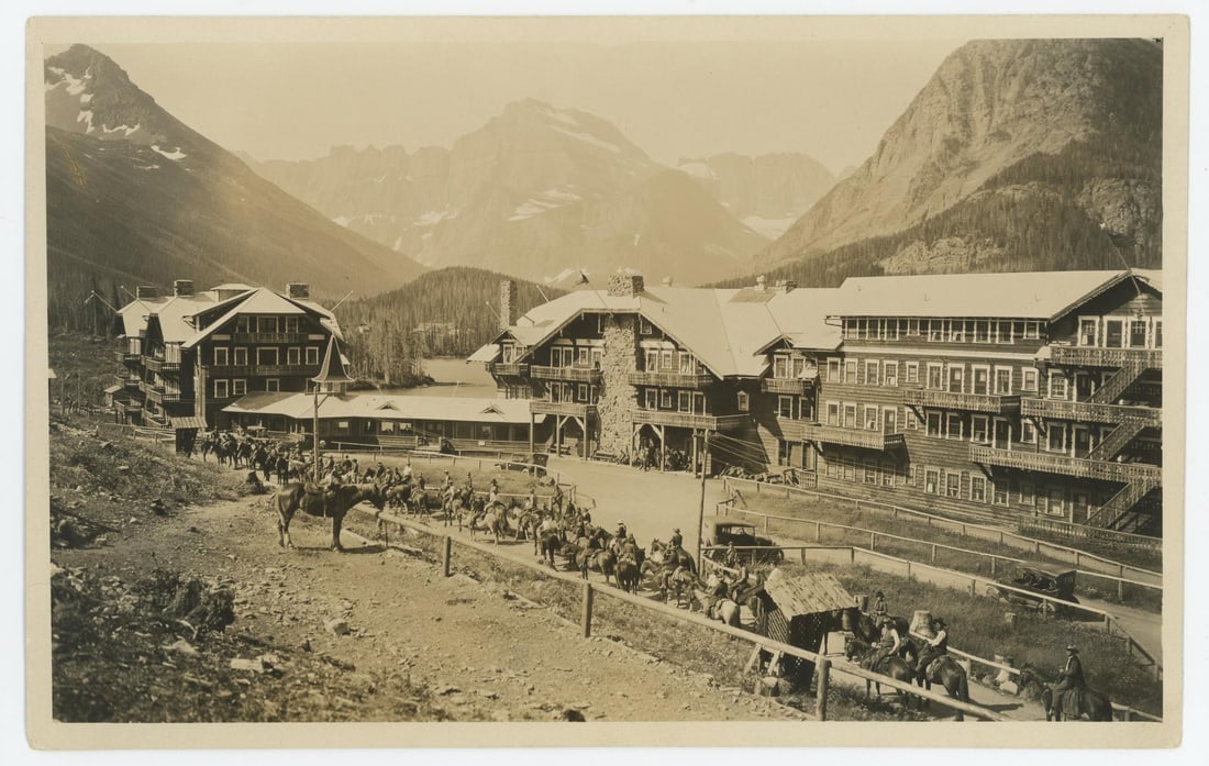 Many Glacier Hotel Glacier Park Montana Photo: Photographer is TJ Hileman. 7" by 11"