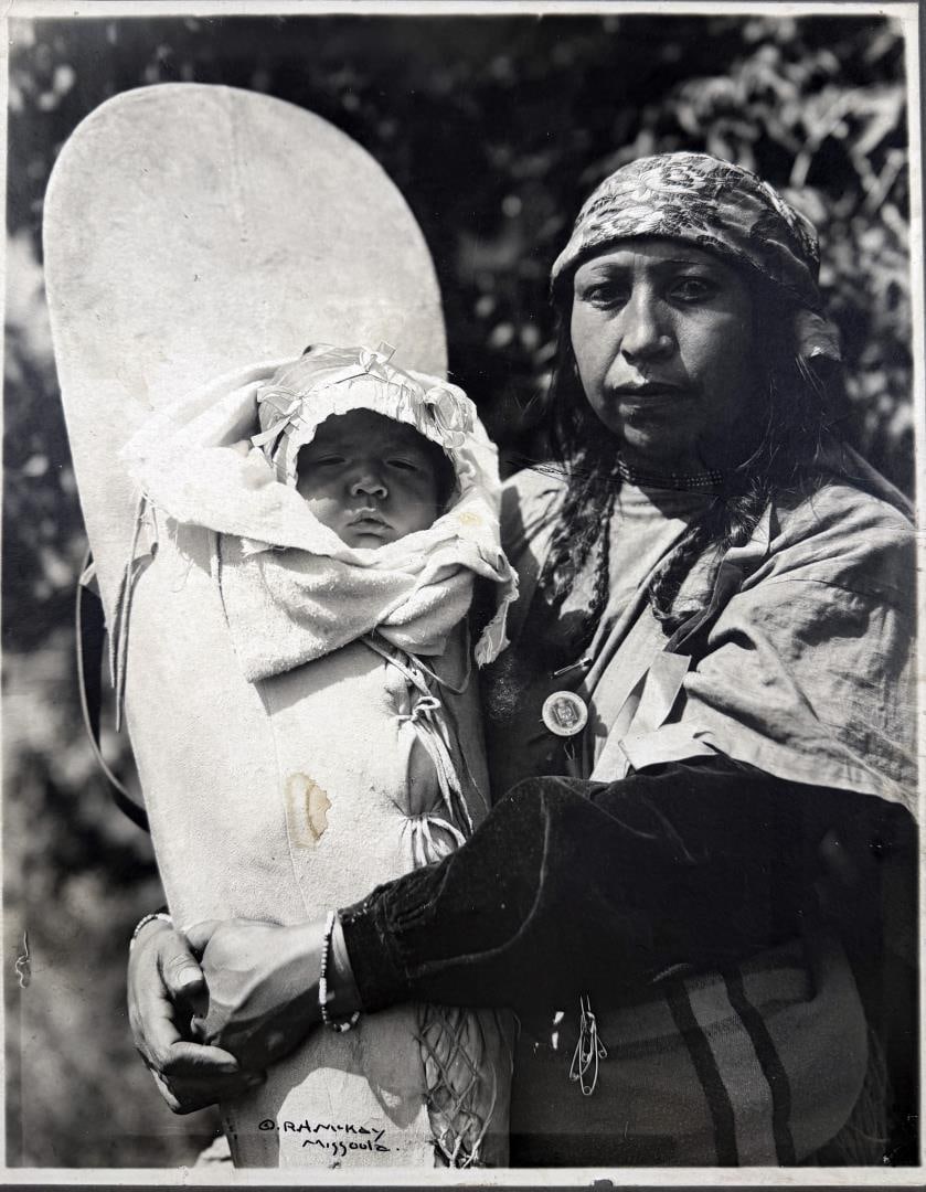 Lucy Pellow Finley Charlo Montana Indian Photo: Photographer is McKay of Missoula. 9 1/2" by 13 7/8".