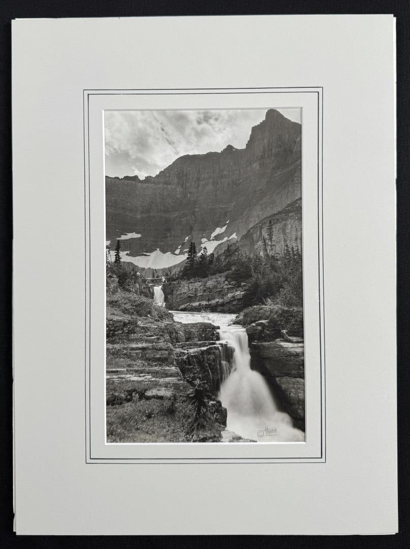 Iceberg Creek Falls Glacier Park Montana Photo: Photographer is TJ Hileman. 12" by 16" in matte.
