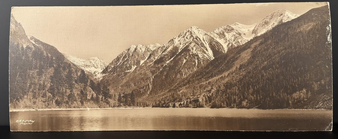 McDonald Lake Glacier Park Montana Photo: Photographer is McKay of Missoula. 7 1/2" by 19"
