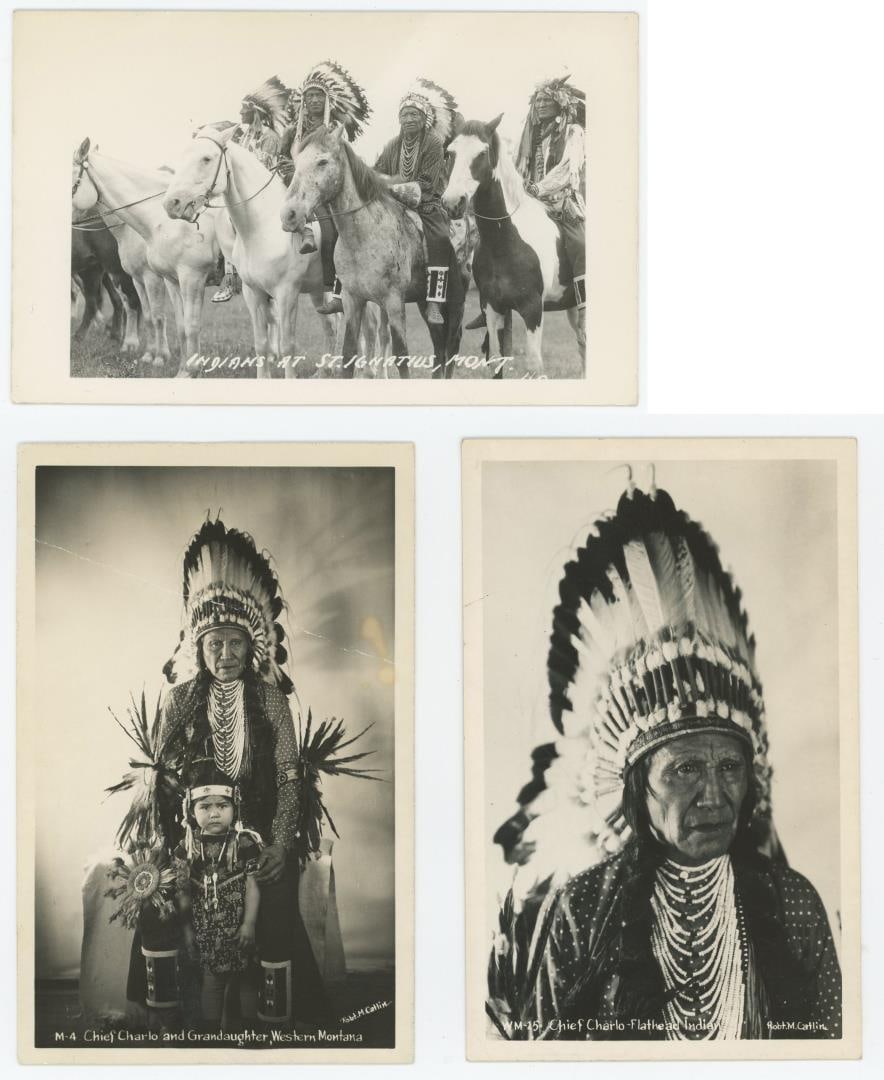 Chief Charlo Montana Indian RPPC Postcards: Nice grouping