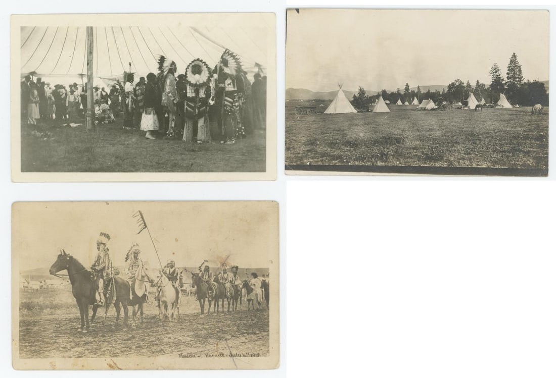 Flathead Indians Montana RPPC Postcards (1 of 6)