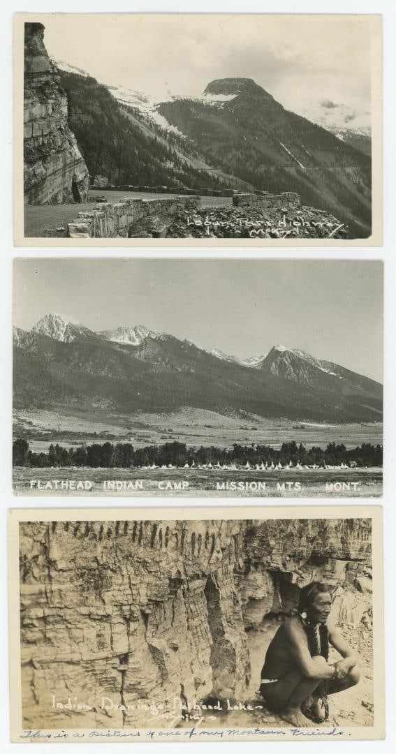 RH Mckay Flathead Indian Montana RPPC Postcards (1 of 3)