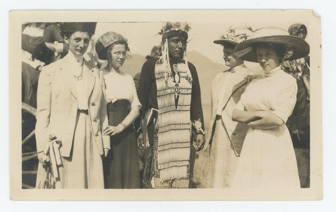 Flathead Indian Warrior with White Women Photo (1 of 3)