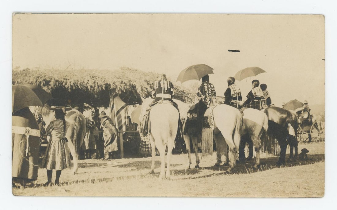 Flathead Montana Indian Gathering Photo: 3 1/4" by 5 1/2"