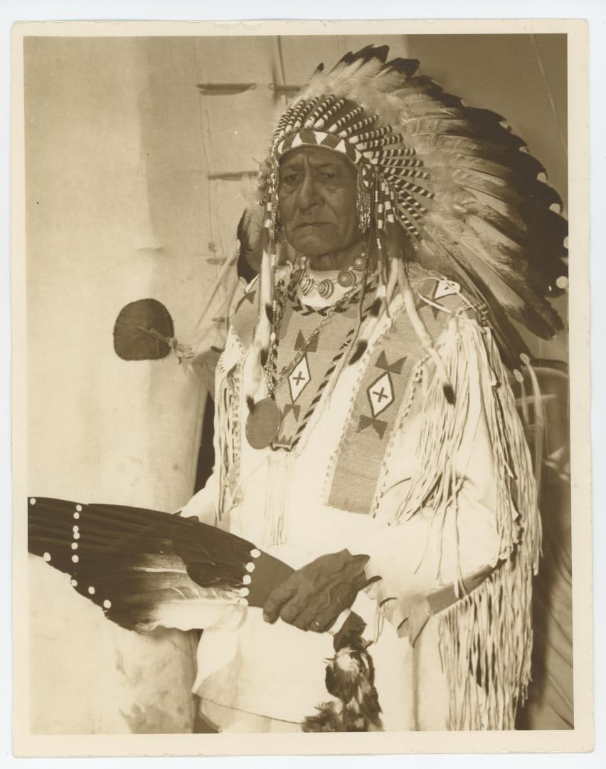Montana Blackfoot Indian Chief Photo: 8" by 10".
