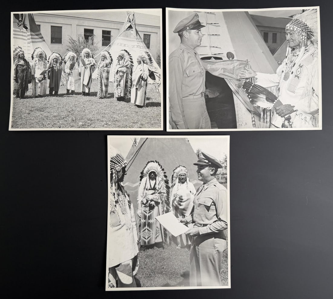 Montana Blackfoot Indian Treaty Photos: 7 3/4" by 9 5/8"