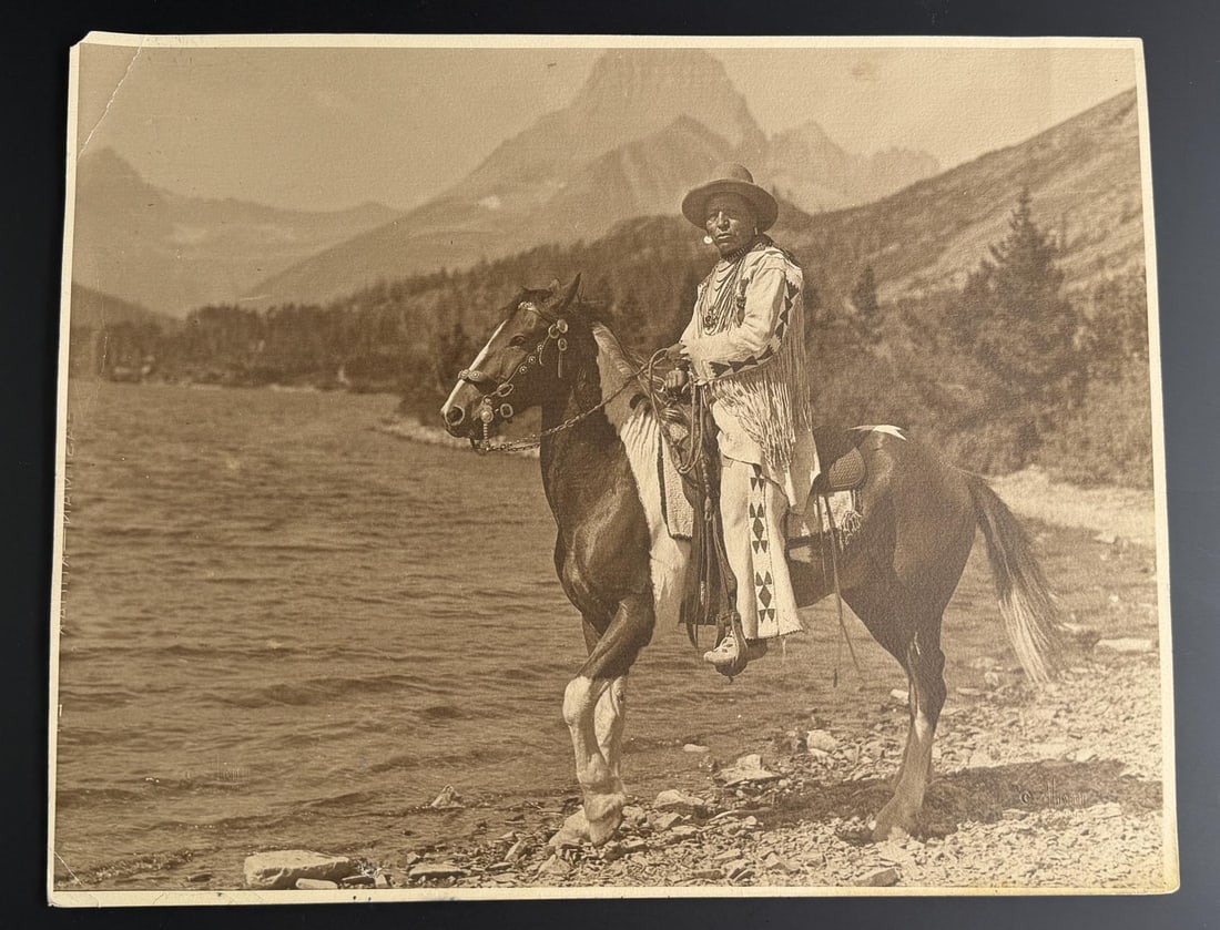 Two Guns White Calf Montana Blackfoot Indian Photo: Photographer is TJ Hileman. 13 1/4" by 16 3/4".