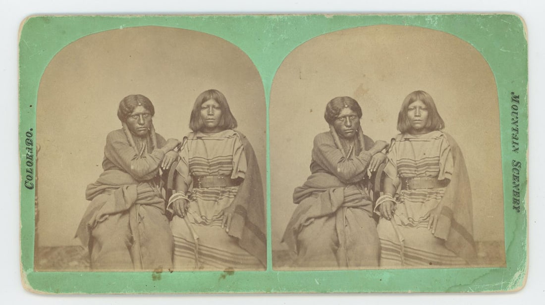 William Chamberlain Ute Indians Utah Stereoview (1 of 3)