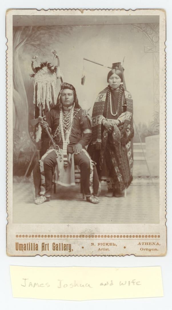 James Joshua Oregon Nez Perce Indian Cabinet Photo (1 of 3)
