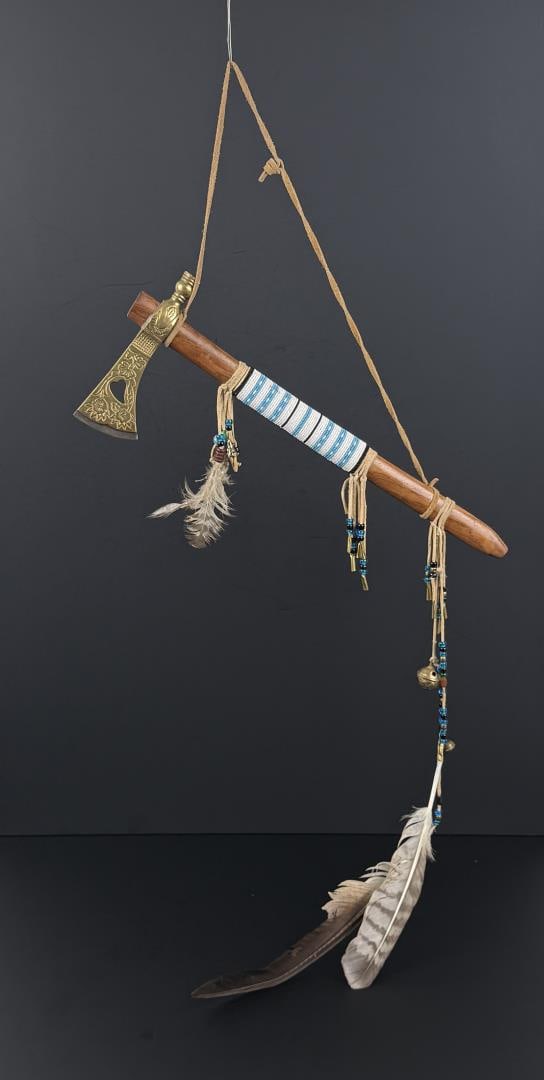 Native American Indian Beaded Peace Pipe Tomahawk (1 of 11)