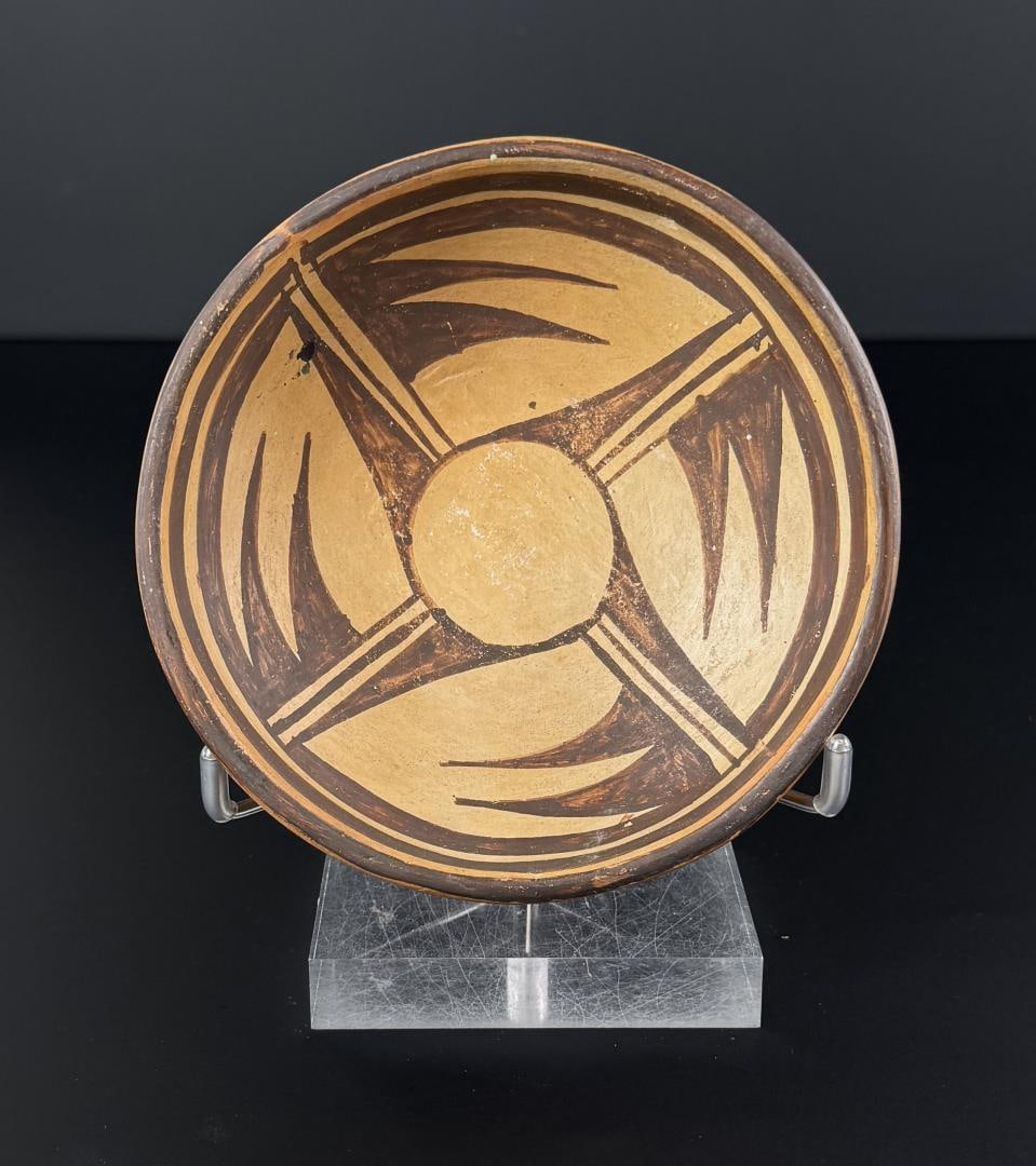 Hopi Polychrome Geometric Pottery Bowl (1 of 5)