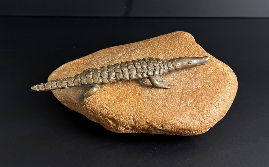 African Akan Ashanti Crocodile Gold Weight (1 of 6)