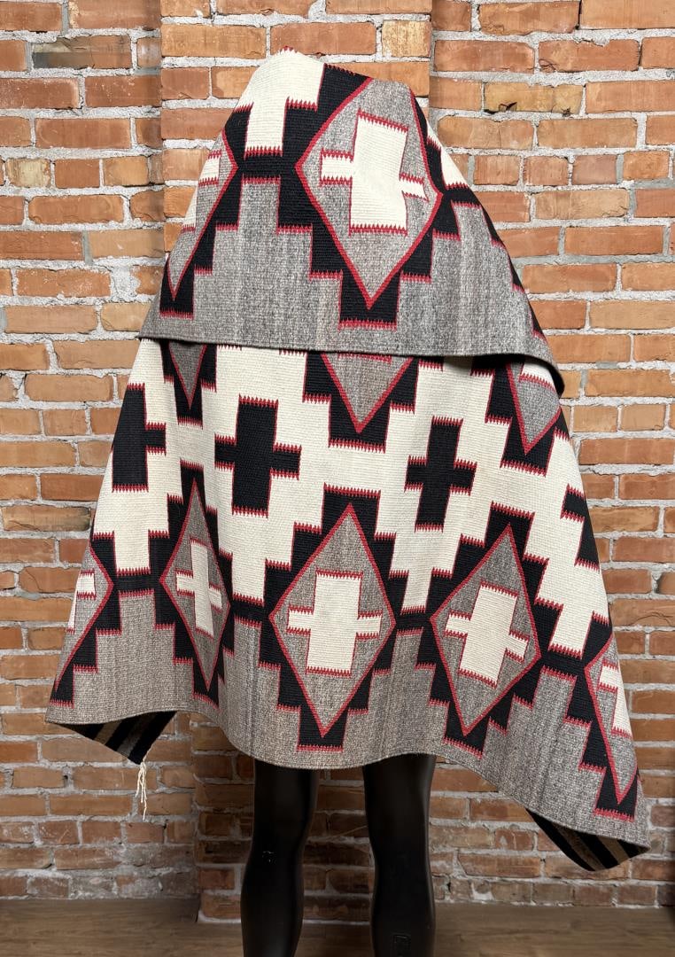 Transitional Navajo Indian Ganado Cross Blanket: 52 1/4" by 64".